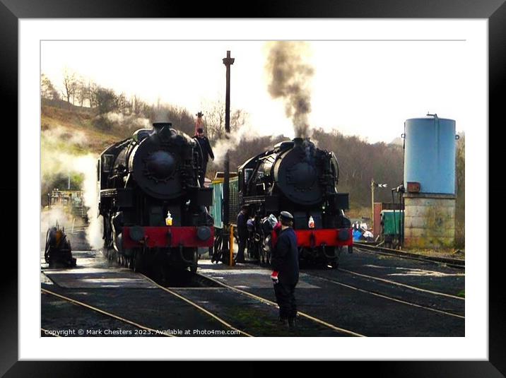 The Majestic Steam Trains of Cheddleton Station Framed Mounted Print by Mark Chesters