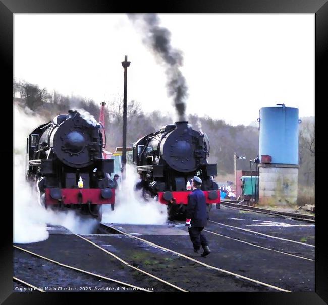 Majestic Steam Power Framed Print by Mark Chesters