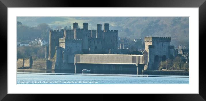 Majestic Conwy Castle and Train Tunnel Framed Mounted Print by Mark Chesters