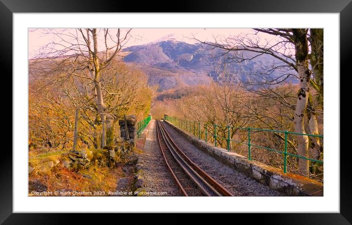 The Snowdon Mountain Railway Framed Mounted Print by Mark Chesters