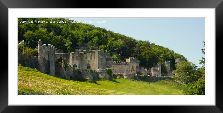 Enchanted Castle on Lush Green Field Framed Mounted Print by Mark Chesters