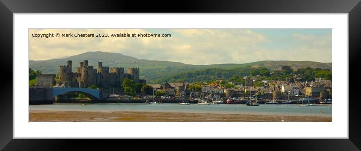 Conwy Castle and Town Framed Mounted Print by Mark Chesters