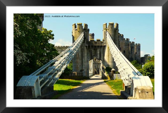 Conwy Suspension Bridge Framed Mounted Print by Mark Chesters