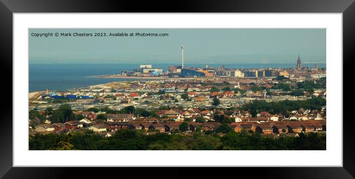 Rhyl from Gwrych Castle Framed Mounted Print by Mark Chesters