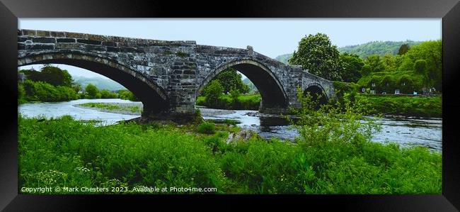 Pont Fawr bridge Llanrwst Framed Print by Mark Chesters