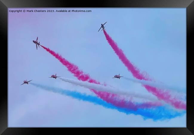 Red Arrows Rollbacks Framed Print by Mark Chesters