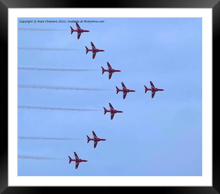 Red Arrow in flight 2023 Framed Mounted Print by Mark Chesters
