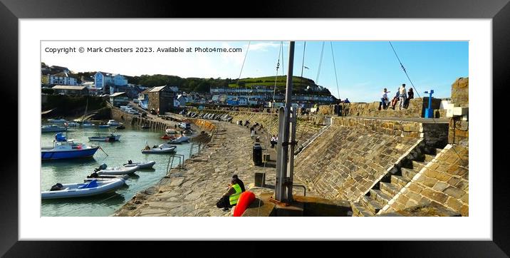 New Quay Harbour wall Framed Mounted Print by Mark Chesters