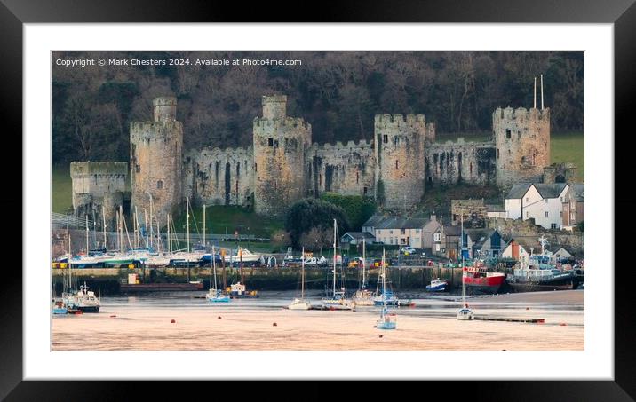 Mighty Conwy Castle Framed Mounted Print by Mark Chesters