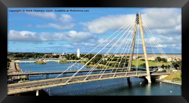 Southport Marine Way Bridge  Framed Print by Mark Chesters