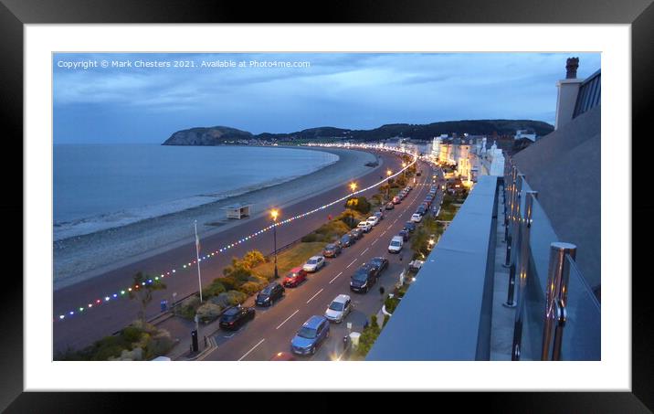 Llandudno at dusk Framed Mounted Print by Mark Chesters