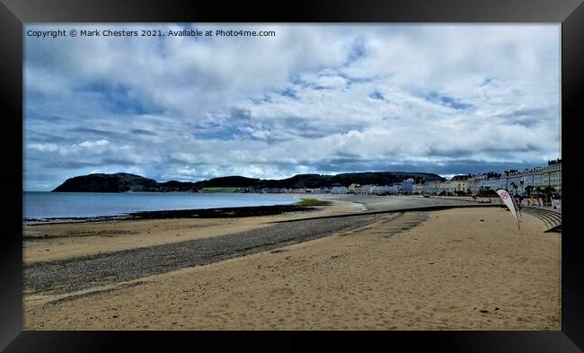 Llandudno sweeping bay Framed Print by Mark Chesters