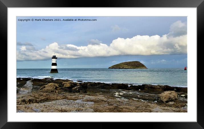 Penmon point Framed Mounted Print by Mark Chesters