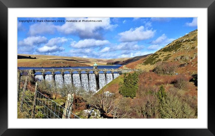 Craig Goch Dam View Framed Mounted Print by Mark Chesters