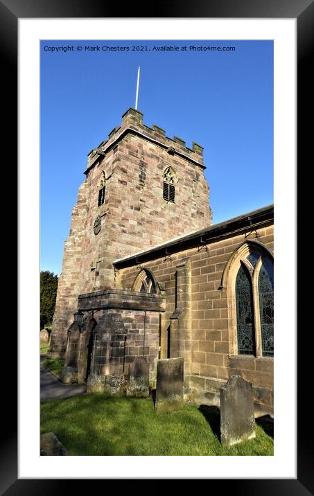 Majestic Medieval Church Tower Framed Mounted Print by Mark Chesters