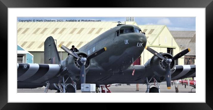 Iconic WWII Transport Plane Readies for Flight Framed Mounted Print by Mark Chesters