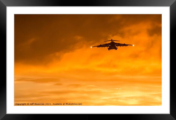 Sunset Landing Framed Mounted Print by Jeff Bleasdale
