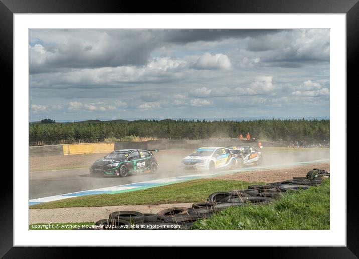 British Touring Car Championships Framed Mounted Print by Anthony McGeever