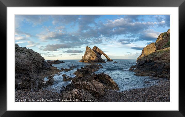 Bow Fiddle Rock golden hour Framed Mounted Print by Anthony McGeever
