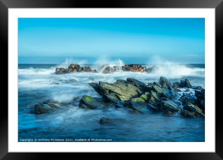 North East Seascape Framed Mounted Print by Anthony McGeever