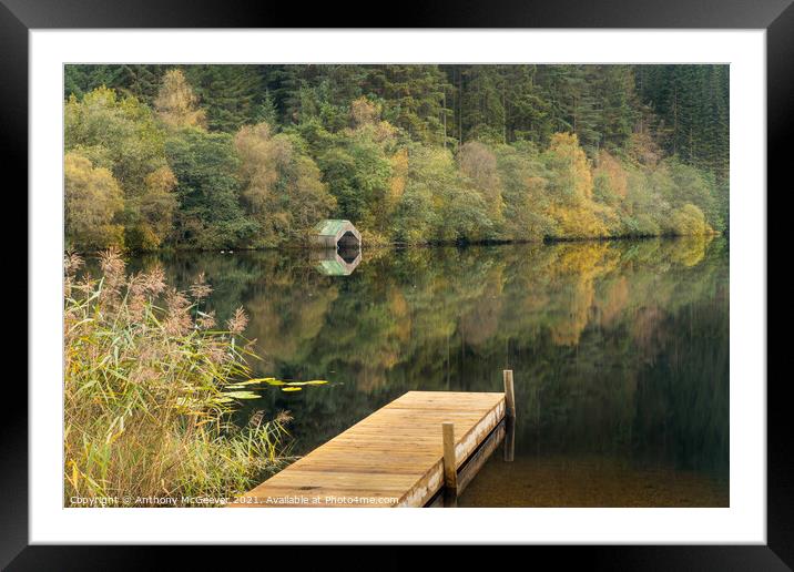 Milton Basin during Autumn  Framed Mounted Print by Anthony McGeever