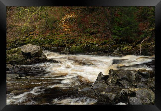 The river Braan Dunkeld  Framed Print by Anthony McGeever