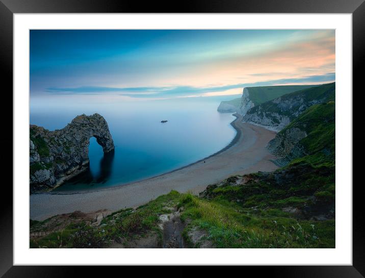 Durdle Door Sunset  Framed Mounted Print by Anthony McGeever