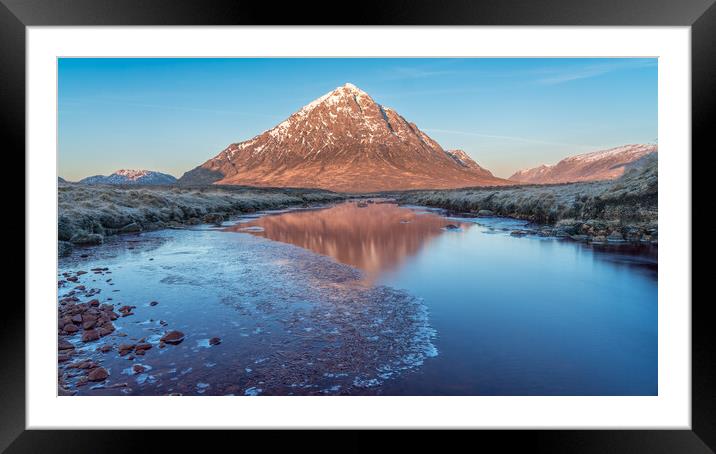 Sunrise on the Buachaille Framed Mounted Print by Anthony McGeever