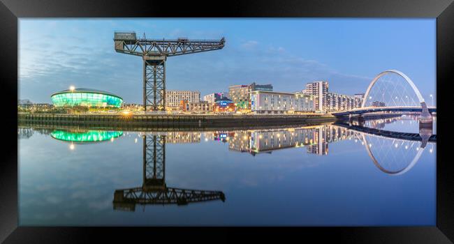 Glasgow Finnieston Crane and Clyde Arc  Framed Print by Anthony McGeever