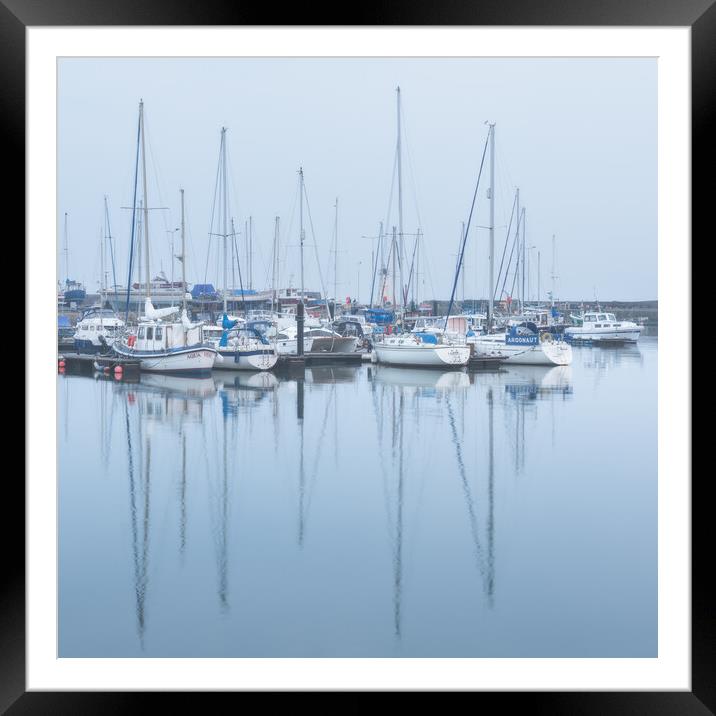 Anstruther Harbour and Haar Framed Mounted Print by Anthony McGeever