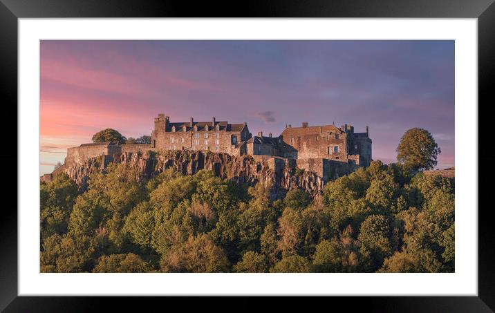 Stirling Castle sunset Framed Mounted Print by Anthony McGeever