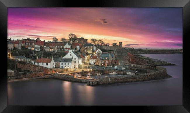 Sunrise over Crail Harbour Framed Print by Anthony McGeever