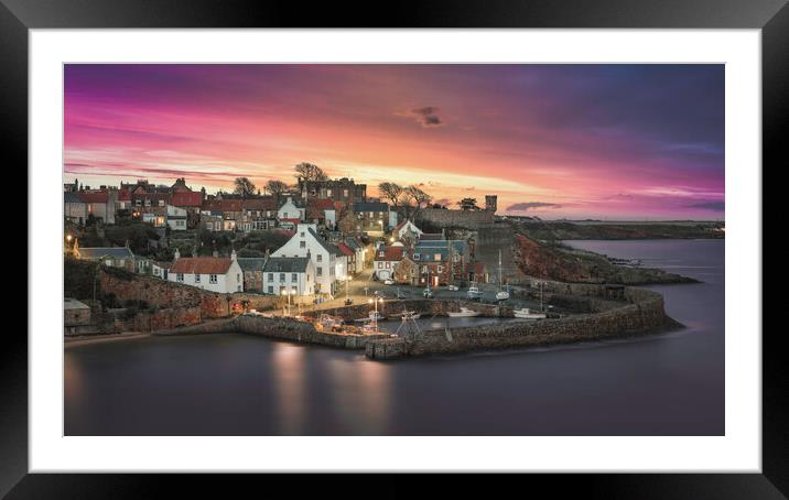 Sunrise over Crail Harbour Framed Mounted Print by Anthony McGeever
