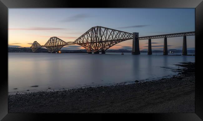 Forth Rail Bridge Sunset Framed Print by Anthony McGeever