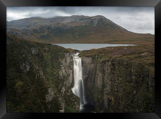 Loch na Gainmhich and Wailing Widow Falls Framed Print by Anthony McGeever