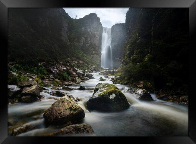 Wailing Widow Falls Assynt  Framed Print by Anthony McGeever