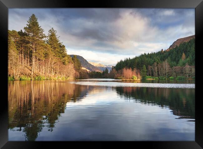 Glencoe Lochan Framed Print by Anthony McGeever