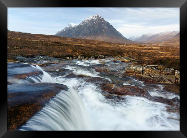 The Buachaille from the river Etive Framed Print by Anthony McGeever