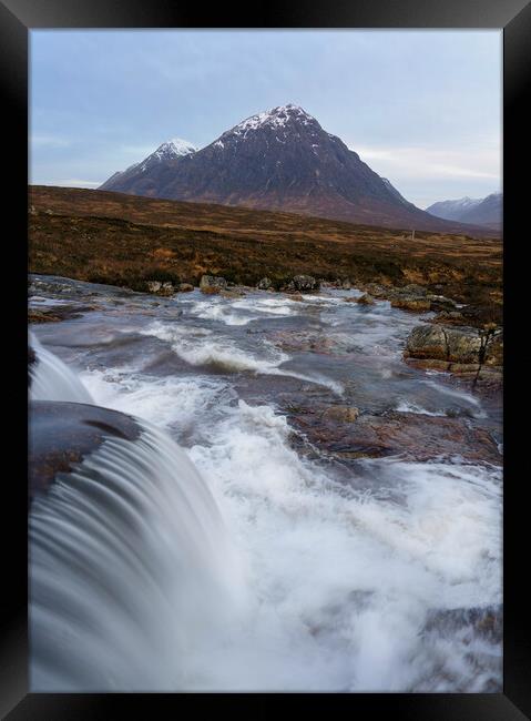 Buachaille Etive Mor and the river Etive Framed Print by Anthony McGeever