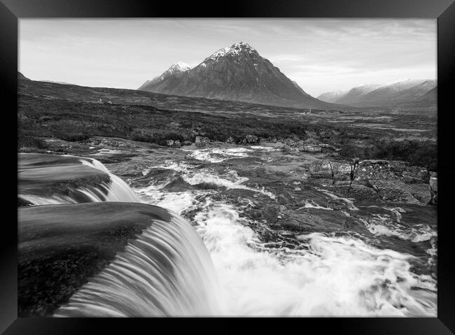 Buachaille Etive Mor in B&W  Framed Print by Anthony McGeever