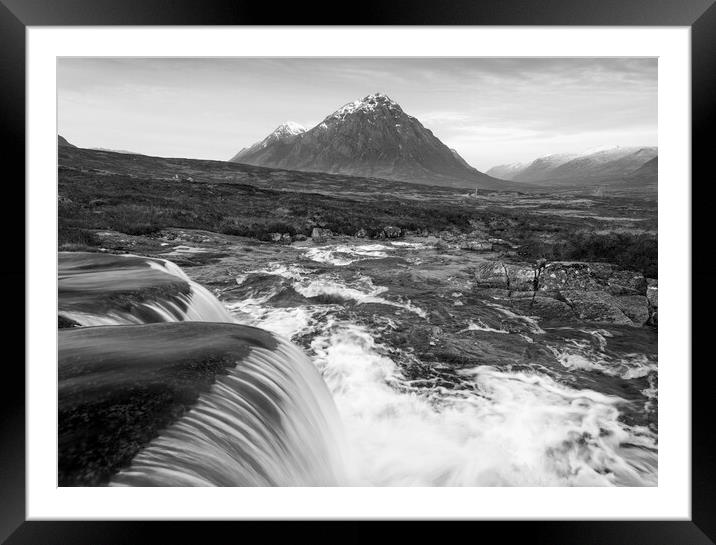Buachaille Etive Mor in B&W  Framed Mounted Print by Anthony McGeever