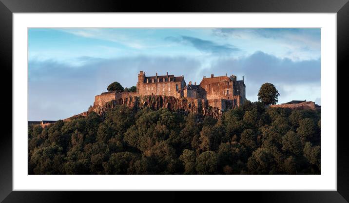 Sunset on Stirling Castle Framed Mounted Print by Anthony McGeever