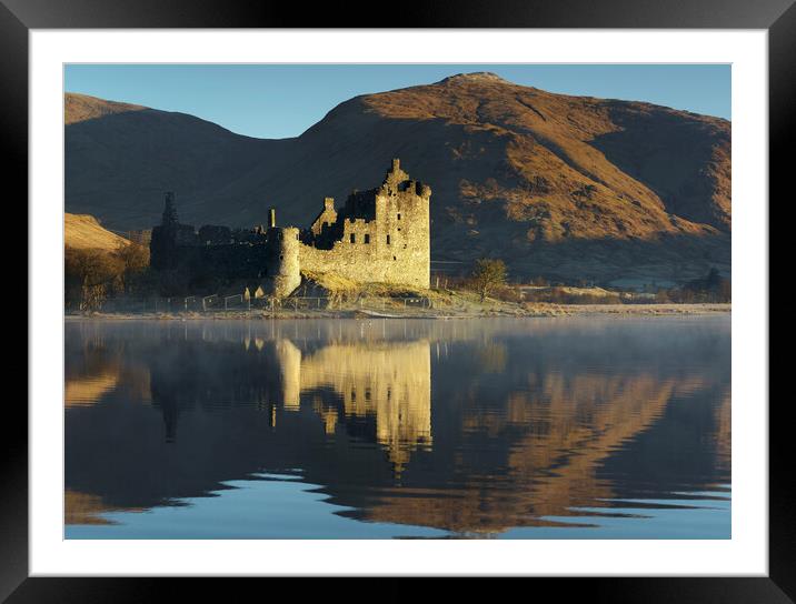 Kilchurn Castle Reflections Framed Mounted Print by Anthony McGeever
