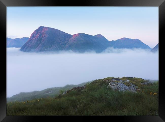 Buachaille Etive Mor Cloud Inversion Framed Print by Anthony McGeever