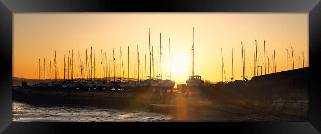 Sunset over Limekilns Sailing Club  Framed Print by Anthony McGeever