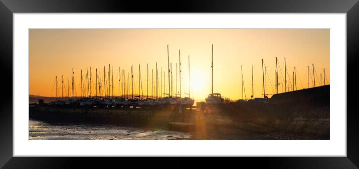 Sunset over Limekilns Sailing Club  Framed Mounted Print by Anthony McGeever