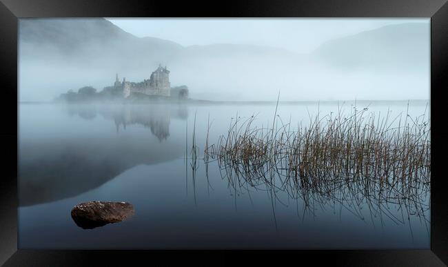 Pre Dawn Mist on Kilchurn Castle  Framed Print by Anthony McGeever