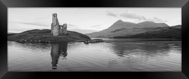 Ardvreck Castle Black and White  Framed Print by Anthony McGeever