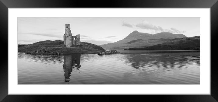 Ardvreck Castle Black and White  Framed Mounted Print by Anthony McGeever