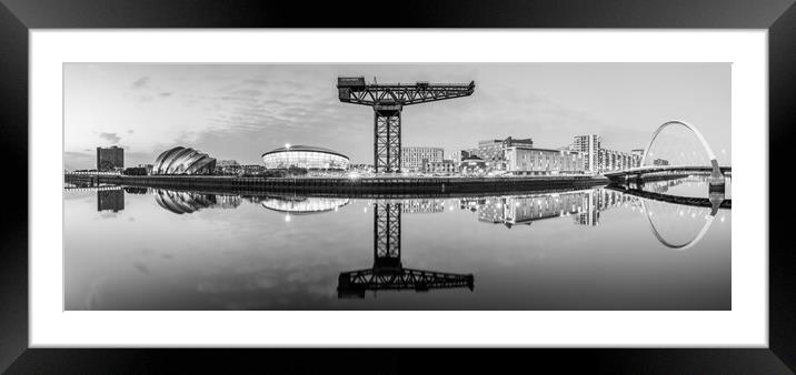 Glasgow Skyline Panorama  Framed Mounted Print by Anthony McGeever